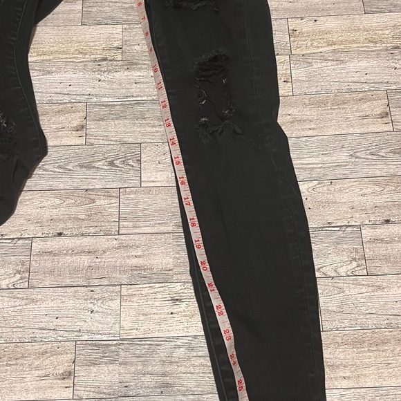 American Eagle Next Level Stretch Curvy Hi Rise Jegging Distressed Black 000Reg - Picture 6 of 13